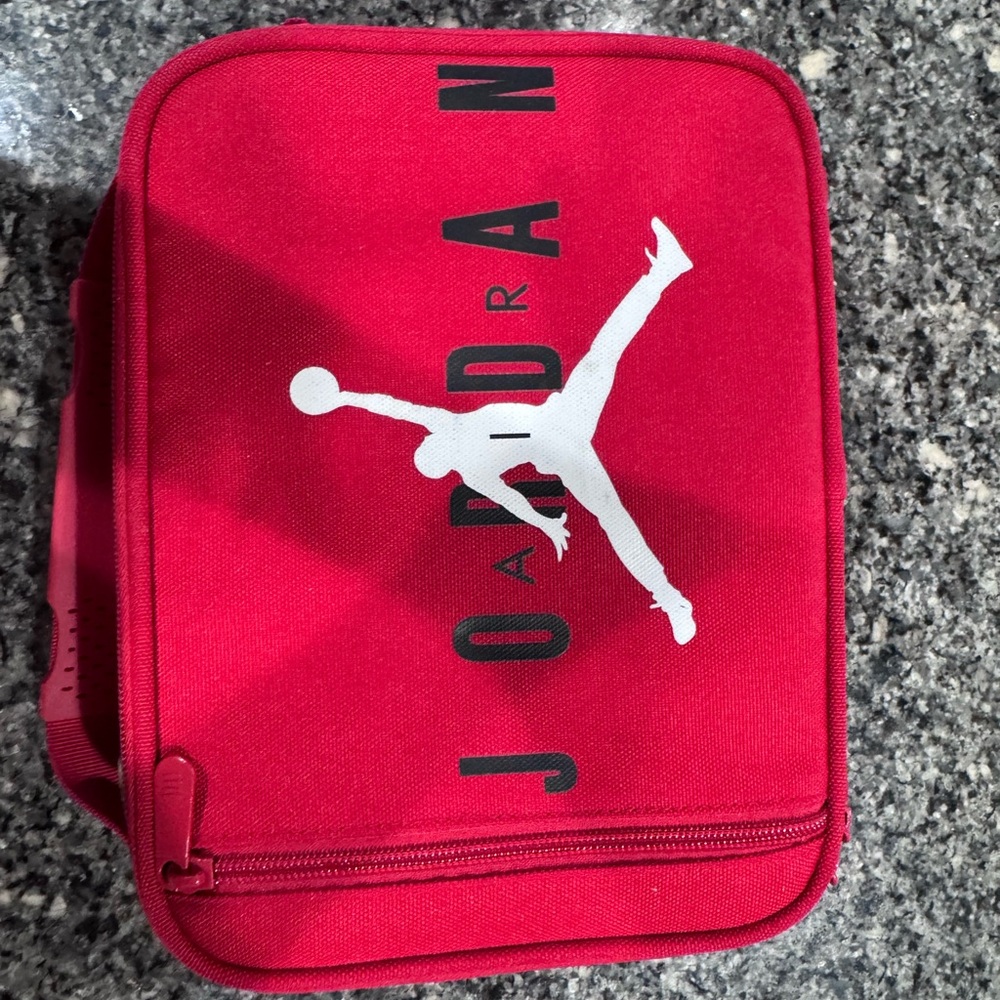 Jordan Red lunch Bag with White Jumpman Logo